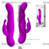 Vibrador rotativo, full siliconado. 30 funciones y 7 rotaciones. Recarga por USB